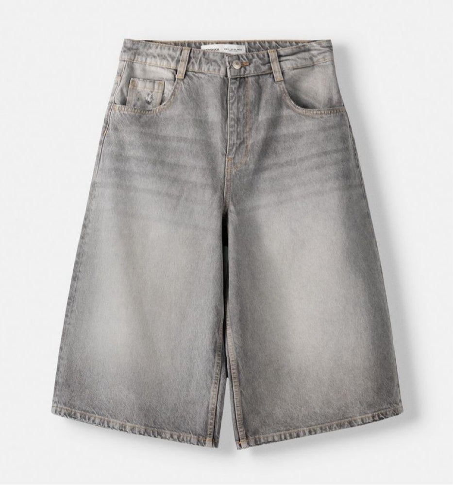 Gray Denim Jorts