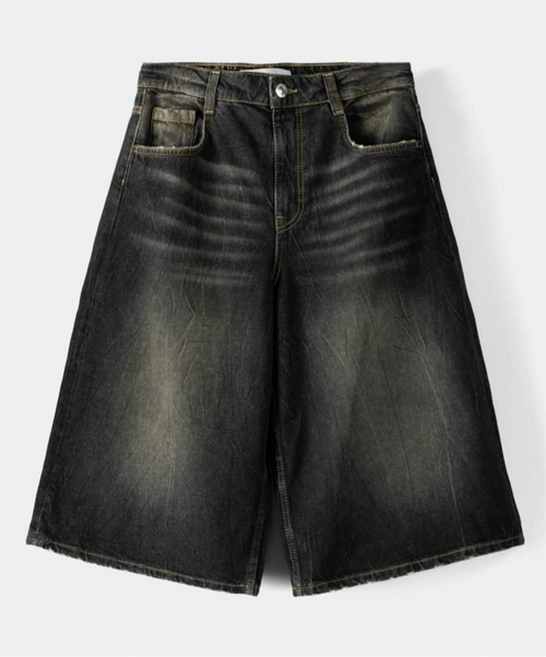 Black Denim Jorts